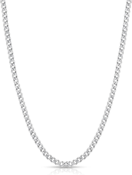 3.5Mm Cuban Link Chains for Men, Silver Tone/Black/14K Gold Plated Stainless Steel Necklace Chain, Mens Necklace 16, 18, 20, 22, 24, 26, 28 Inch