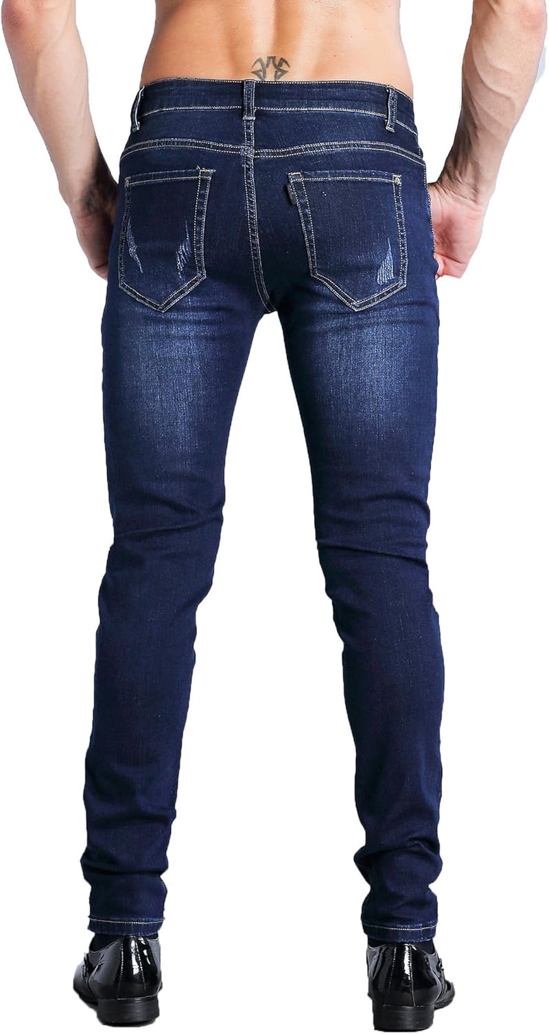 ZLZ Jeans Pants Slim Fit, Younger-Looking Fashionable Colorful Comfy Stretch Jeans Pants for Men, Skinny Jeans Stretch Fit …
