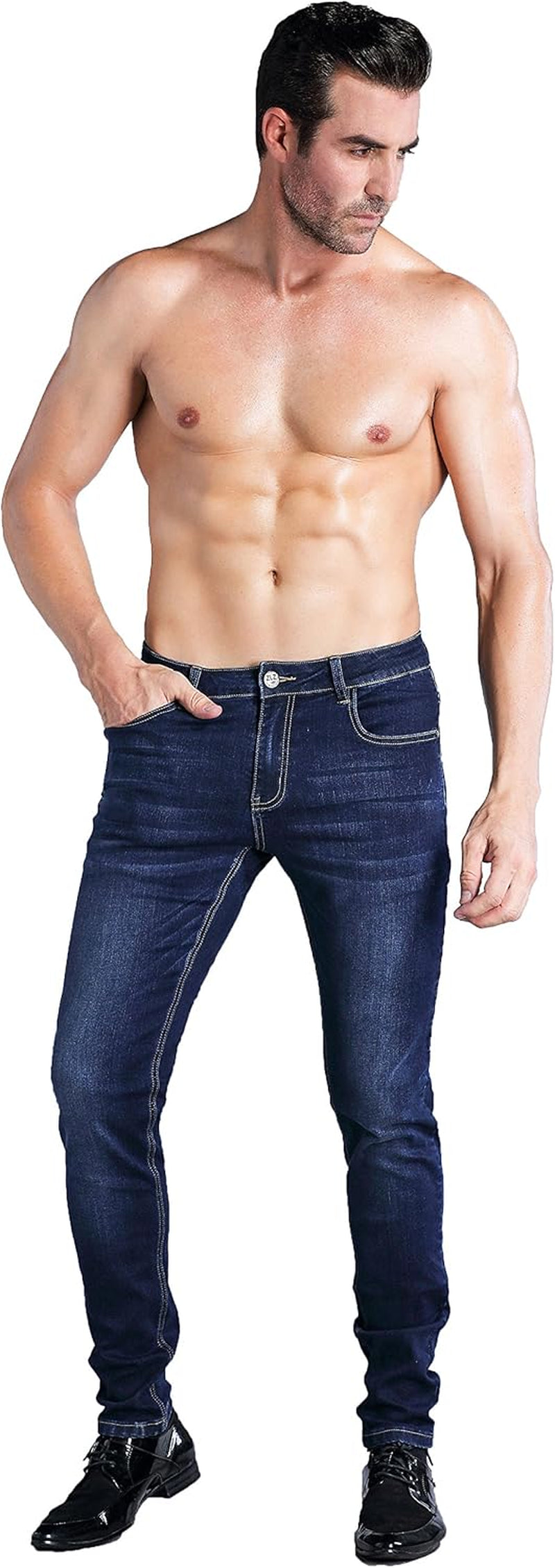 ZLZ Jeans Pants Slim Fit, Younger-Looking Fashionable Colorful Comfy Stretch Jeans Pants for Men, Skinny Jeans Stretch Fit …