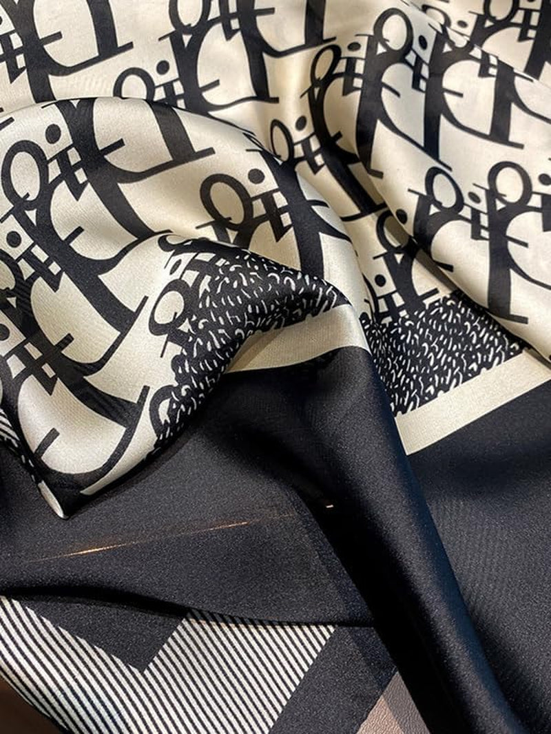 Womens Large Luxury Silk Scarf Satin Summer Scarf Lightweight Fashion Shawl Wrap