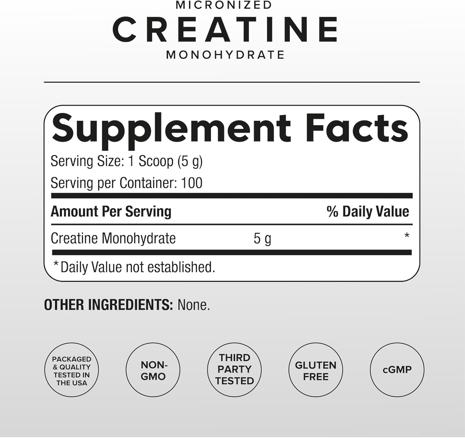 Puregen Labs Micronized Creatine Monohydrate Powder 500G – Pure, Unflavored, No Additives | 5000Mg per Serv (5G) - 100 Servings | Third Party Tested for Quality