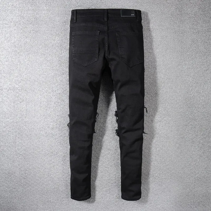 Men's Black Ripped Skinny Jeans - AMIRI Style