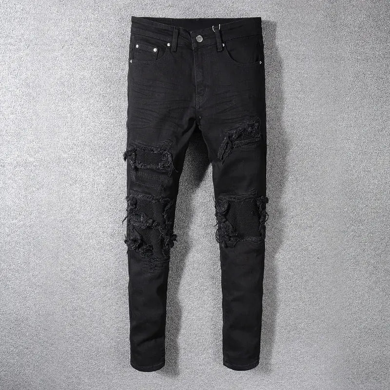 Men's Black Ripped Skinny Jeans - AMIRI Style