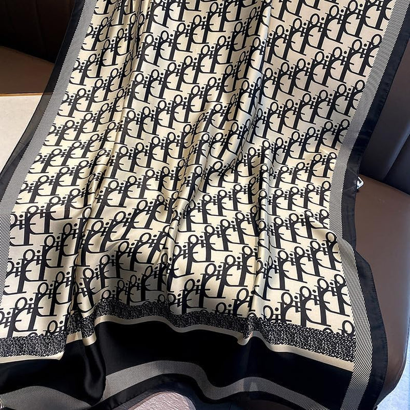 Womens Large Luxury Silk Scarf Satin Summer Scarf Lightweight Fashion Shawl Wrap