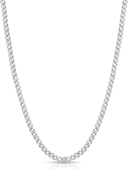 3.5Mm Cuban Link Chains for Men, Silver Tone/Black/14K Gold Plated Stainless Steel Necklace Chain, Mens Necklace 16, 18, 20, 22, 24, 26, 28 Inch