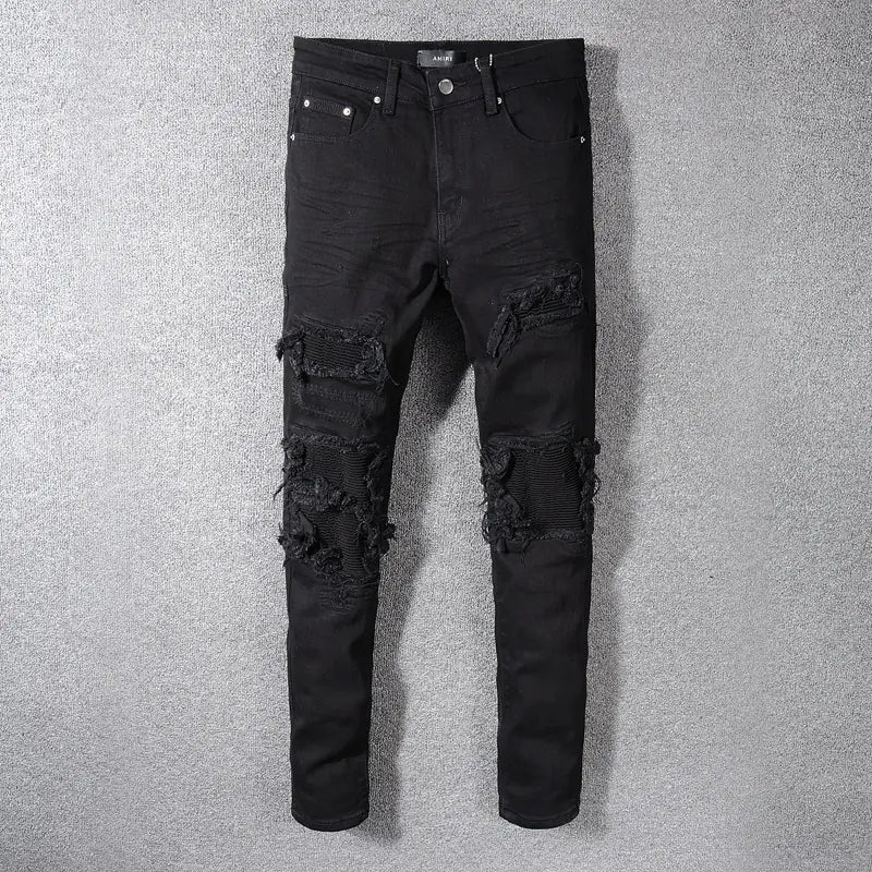 Men's Black Ripped Skinny Jeans - AMIRI Style